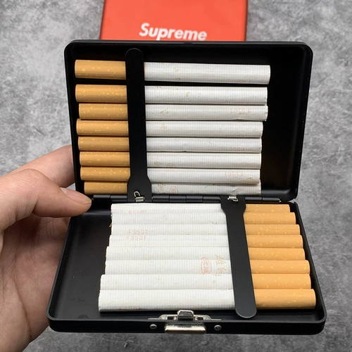 Высококлассный креативный металлический черный портсигар, алюминиевый сплав, простой и элегантный дизайн