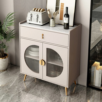 Light luxury slate sideboard small apartment Nordic wall home shelf kitchen tea cabinet large capacity cupboard