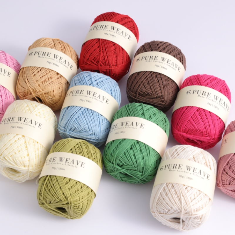 Pureweave Organza Yarn ins Large Eye Thread for Handmade DIY Knitting and Crocheting Clothing, Bags, Hats