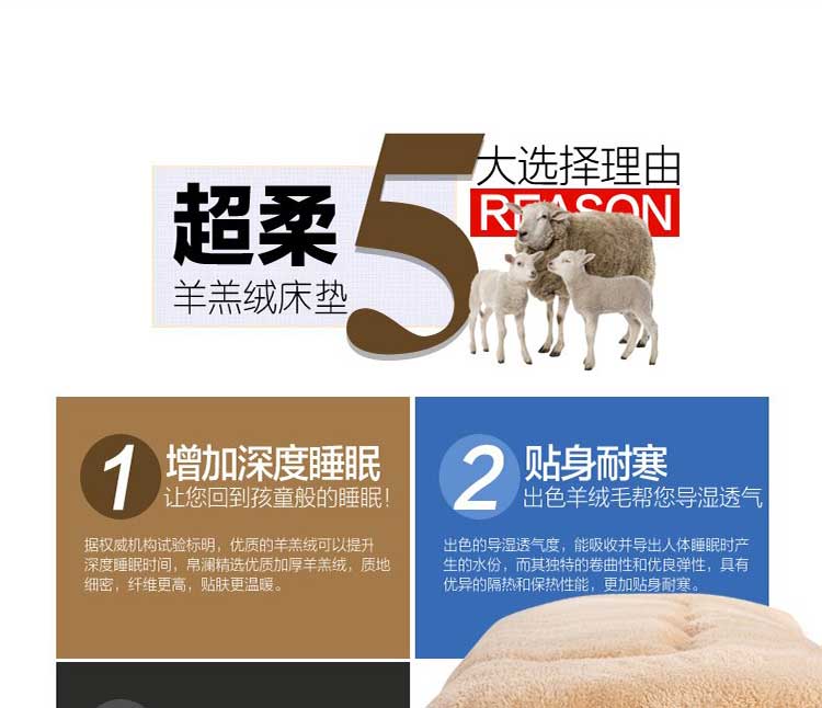 Nệm nhung cừu dày nhíp giường có thể gập đôi 1,5mX1.8X2X2.0X2.2 m nệm nệm cao su kymdan