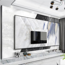 Lianwen spot slate suspended TV background wall living room simple light luxury microcrystalline stone tiles marble Roman columns
