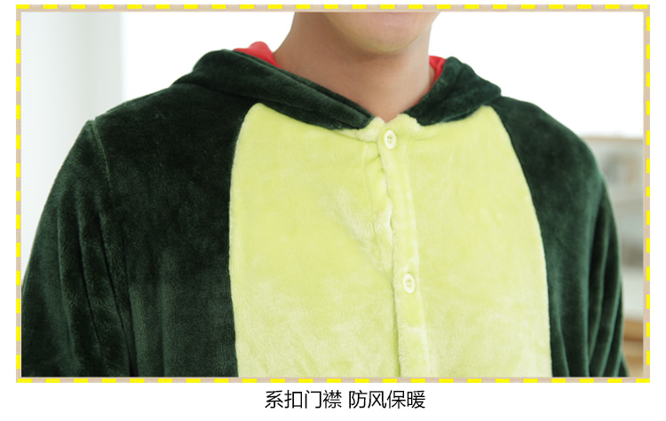 Khủng long trẻ em đồ ngủ Xiêm trai gái hoạt hình dịch vụ nhà động vật mùa thu và mùa đông flannel trong phiên bản nhà vệ sinh trẻ em lớn quần áo liền thân mùa hè
