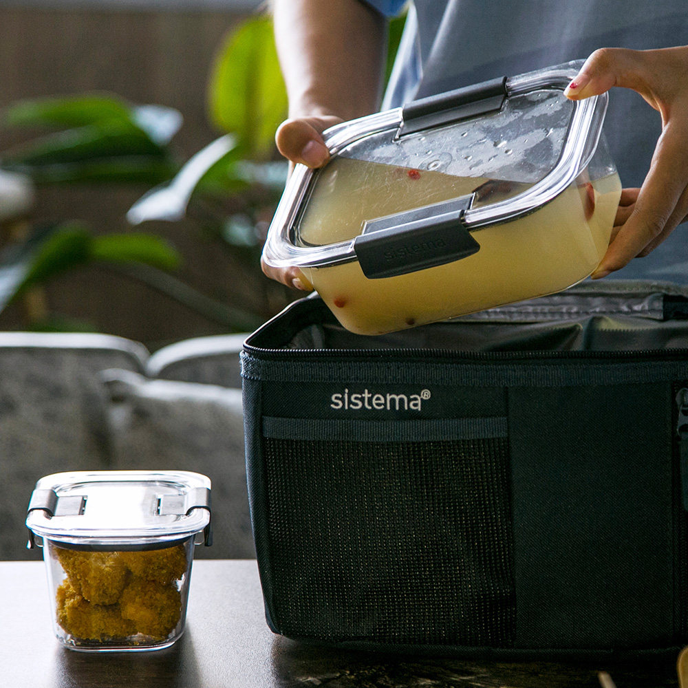 新西兰进口 Sistema Brilliance系列 防漏矩形保鲜盒 380mL*2件 双重优惠折后￥33包邮（拍2件）