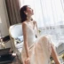 2018 mùa hè mới retro nữ tính khí hẹn hò bên đảo tuần trăng mật kỳ nghỉ sling tua váy nữ Sản phẩm HOT