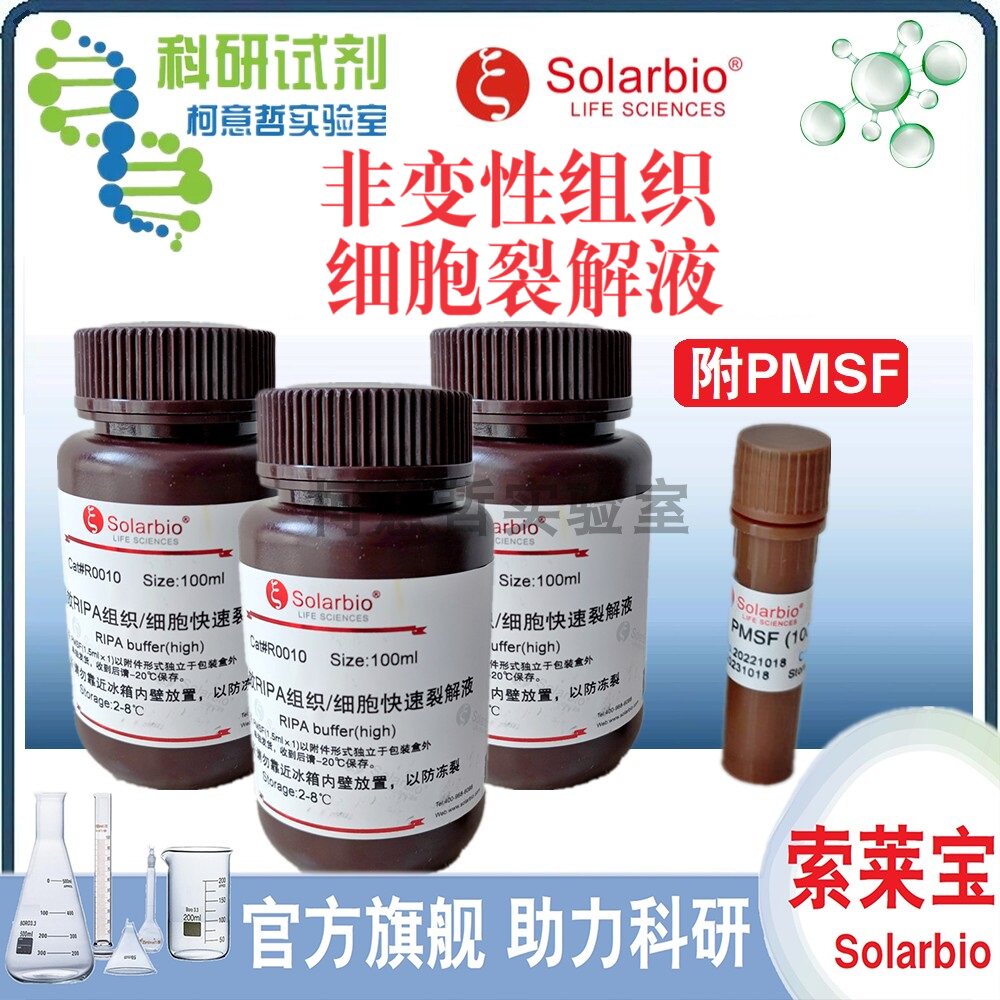 非变性组织/细胞裂解液 配PMSF1.5ml 货号R0030 蛋白裂解[索莱宝]