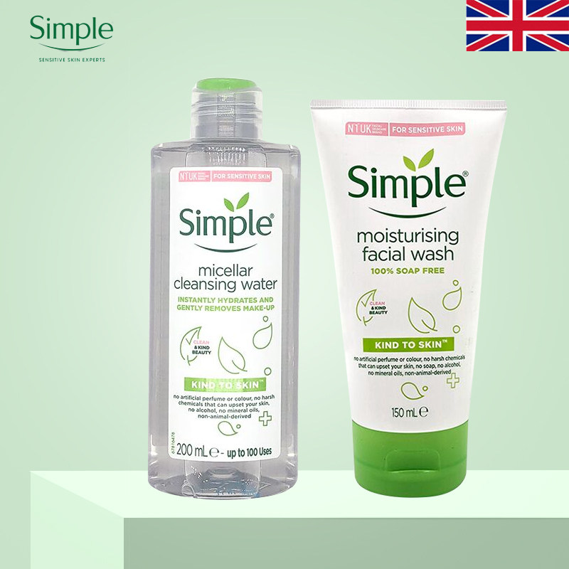 Simple Qingyan skin-friendly makeup remover 200ml facial cleanser 150ml moisturizing repair refreshing moisturizing makeup remover combination