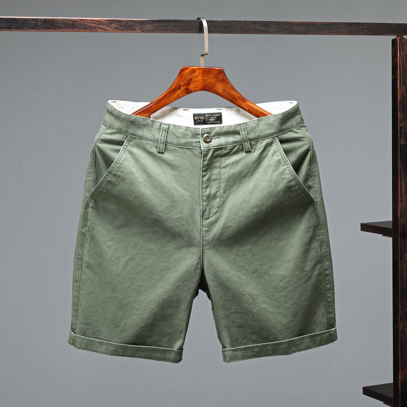 Summer Casual Shorts for Men, Trendy Brand, Loose Fit, Five-Point Shorts, Outdoor Wear, Mid-Length Pants, Army Green, Men's Suit Five-Point Pants