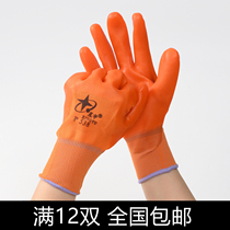 Starlet P538 gloves Half-hanging type Dipped Glue PVC Labor abrasion resistant and resistant to corrosion resistant to 12 Double national