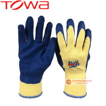 TOWA#300 gloves natural rubber coating Palm anti-slip wear-resistant cutting adhesive labor protection carpentry