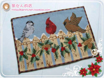 American country European retro Mediterranean ins style placemats tablecloth student table mat 33*47 fence parrot
