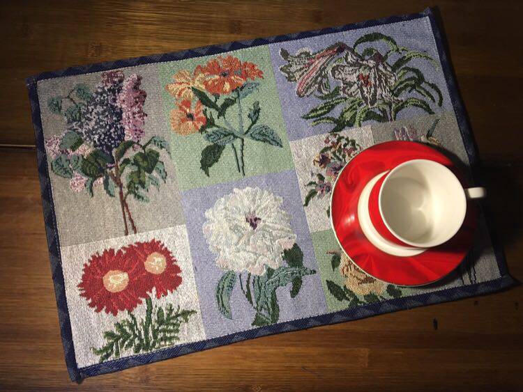 American countryside European-style retro Mediterranean ins style dining mat table cloth student table mat 33 * 47 retro flower