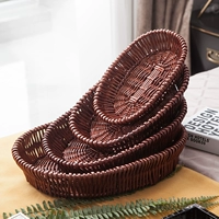 Корзина для хранения сухофруктов и овощей из ротанга, витрина, плетеная корзина для фруктов, поднос для хлеба, поднос для фруктов, можно изготовить по индивидуальному заказу