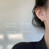 Изысканные маленькие элегантные небольшие дизайнерские серьги, простой и элегантный дизайн, кошачий глаз, тренд сезона