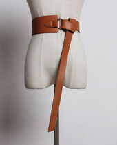Beige belt accessories Women wide waistband trim with skirt dress waist coat fashion wild brown belt