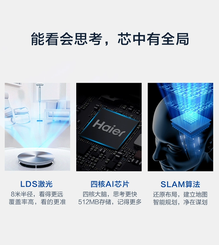 Haier siêu mỏng thiết bị gia dụng Aurora quét robot hút tự động quét và quét một máy có thể hút kê - Robot hút bụi