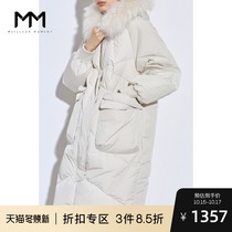 Shopping mall with MM Mam winter New raccoon fur collar hooded long white Down Jacket Womens 5AA180231