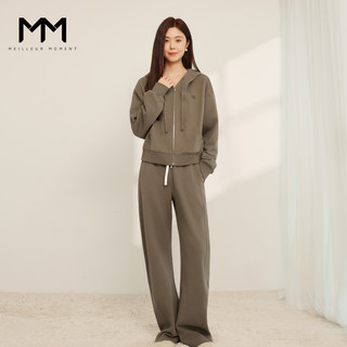 Mm Mailemon 24 Autumn New Casual Sports Versatile Hooded Short Jacket Top/Pants Set 5F8200961