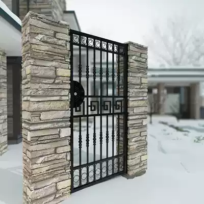 Customized European style simple iron gate iron gate small single iron door villa door courtyard door garden warehouse double door