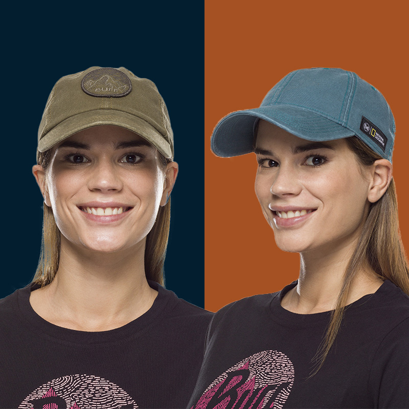 Buff Spring Summer Soft Top Embroidered Baseball Cap Washed male and female short caps along black blue grey shading Chains