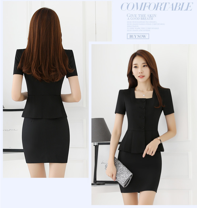 2019 quần yếm mới mùa hè chuyên nghiệp cửa hàng trang sức thiết lập thẩm mỹ viện dụng cụ OL mặc chuyên nghiệp váy của phụ nữ - Bộ đồ ao kieu dep