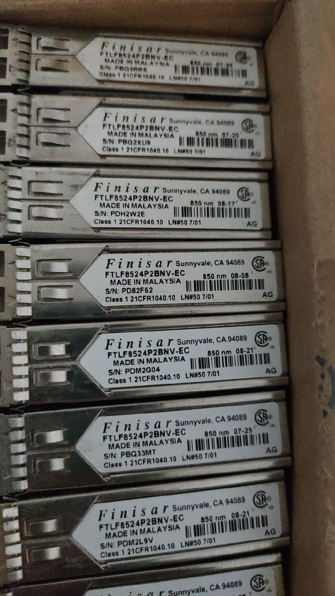 Original fit Finisar SFP optical fiber module 4G 850nm Multimode double fiber FTLF8524P2BNV-EC