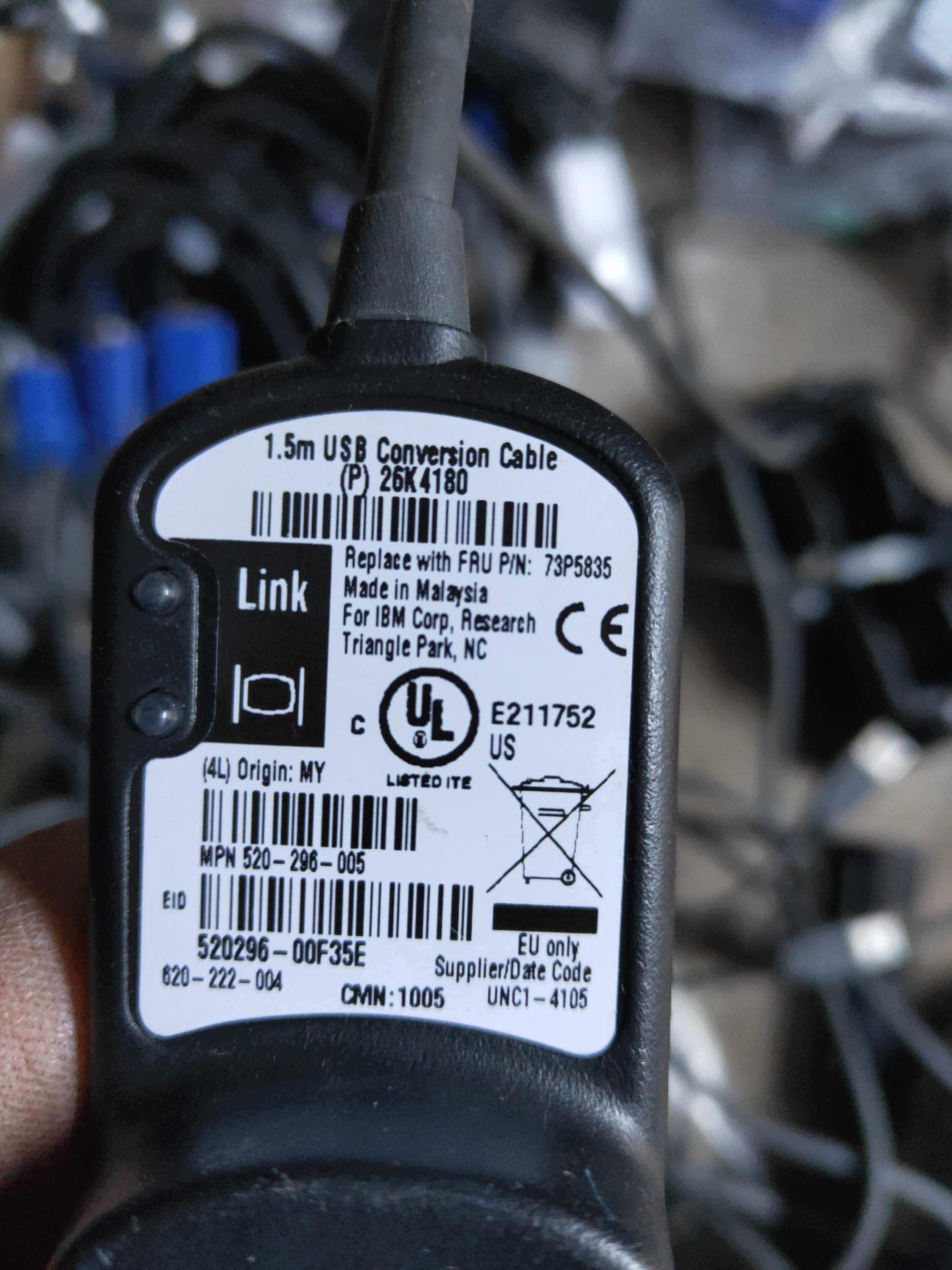 IBM Original USB KVM Cat5 Cat5 26K4180 73P5835 Line KVM switcher Line of Control