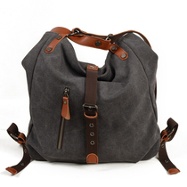 Qigusi new multi-function backpack casual handbag retro canvas bag back bag shoulder bag tote bag women