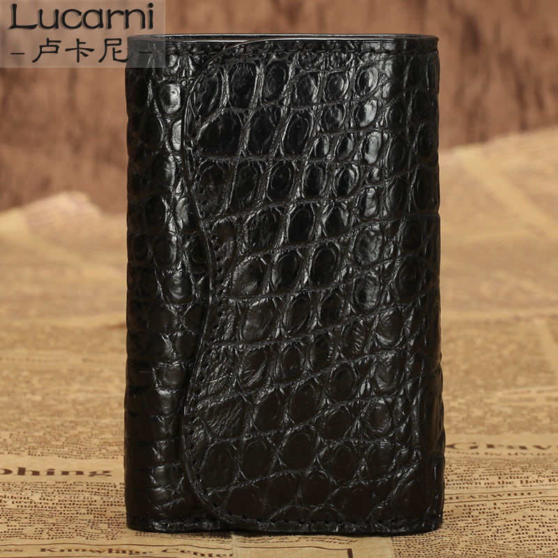Crocodile Leather Men's Key Wallet, Multifunctional Large-Capacity Genuine Leather Coin Purse, New Card Holder, Luca Ni Genuine Trendy Product