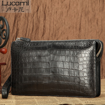 Lukaniro Crocodile Peel Mens handbag for whole belly bag business multi - functional large capacity hand grab the mans bag