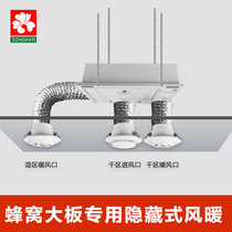 Integrated ceiling honeycomb large plate special hidden air warm bath bully Exhaust ventilation fan Pipe machine Liangba heater