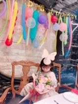 Little Red Book with ins Korean Long Balloon Polka Dot Balloon Birthday Party Arrangement Hundred Days Banquet Package