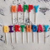 Korean birthday letter candle new color small red book ins cake candle baking birthday decoration supplies