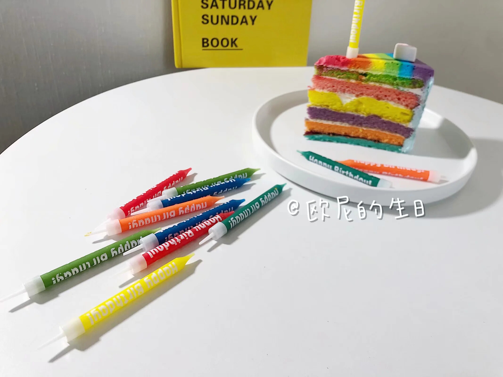Birthday Letter Candle Colored Print Candle South Korea Outlet Small Red Books Ins Cake Candles
