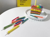 Birthday Letter Candles Color Printing Candles Korea Export Little Red Book ins Cake Candles