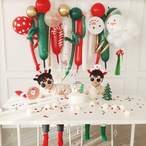 Christmas Balloon ins Korea Long Roll Balloon Set Decoration Decoration Background Wall Theme Kindergarten