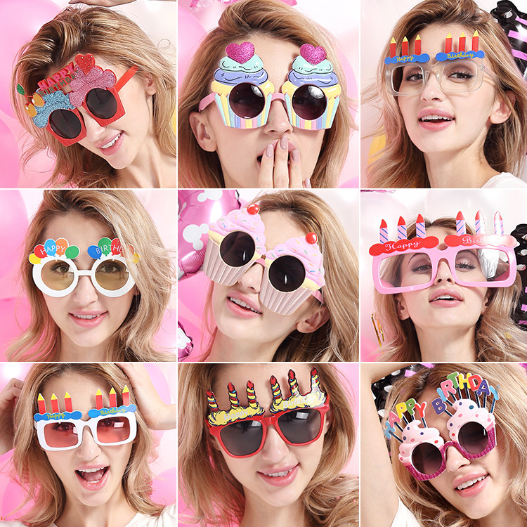 Small Red Books Ins Birthday Glasses Happy Birthday Selfies Selfiy Photo Props Birthday Party to Blame Party for the Birthday Party