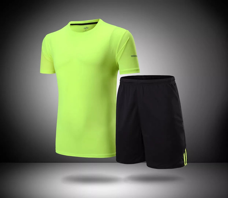 Bộ đồ thể dục mỏng mảnh phù hợp với quần short nam ngắn tay giản dị chạy bộ mùa hè nhanh khô thoáng khí tùy chỉnh - Thể thao sau bộ thể thao puma