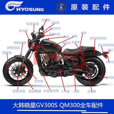 Korean Hyosung Motorcycle Gv300S Full Vehicle Accessories Front Shock Absorber Rear Fender Turn Signal Switch Cover Lock Korean Hyosung Motorcycle Gv300S Full Vehicle Accessories Front Shock Absorber Rear Fender Turn Signal Switch Cover Lock