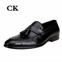 CK Business Casual Leather Shoes 100 Hitch Foot Sloth Shoes Genuine Leather Streaming Suderby Shoes Gidenie Hong Kong
