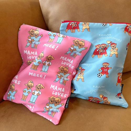 Брендовая сумка-органайзер с молнией, корзина для белья, система хранения, Южная Корея, с медвежатами