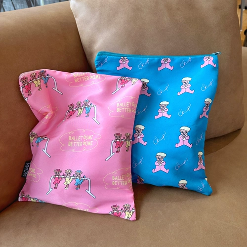 Брендовая сумка-органайзер с молнией, корзина для белья, система хранения, Южная Корея, с медвежатами