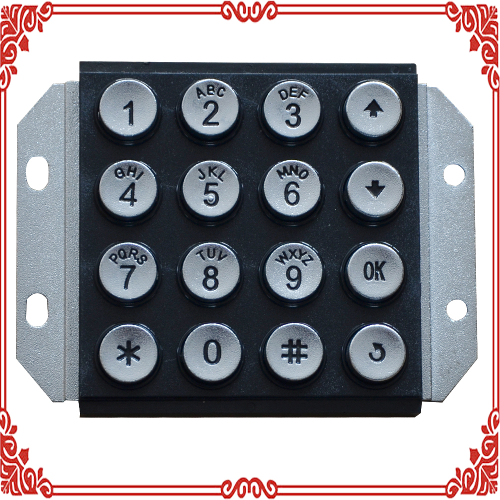 Industrial Telephone Keys Communication Equipment Accessories 16 Bits Zinc Alloy Keyboard Query Machine Matrix Digital Keys