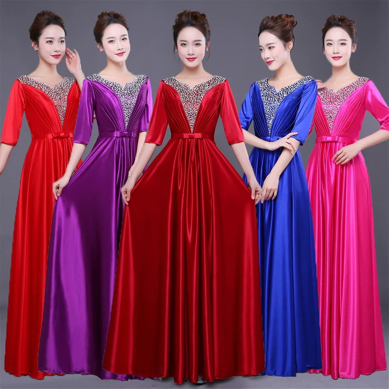 Choral Performance Dress for Women, Long Skirt, 2025 New Style, Modern and Elegant Stage Performance Attire, Choir Conductor Dress Choral Performance Dress for Women, Long Skirt, 2025 New Style, Modern and Elegant Stage Performance Attire, Choir Conductor Dress