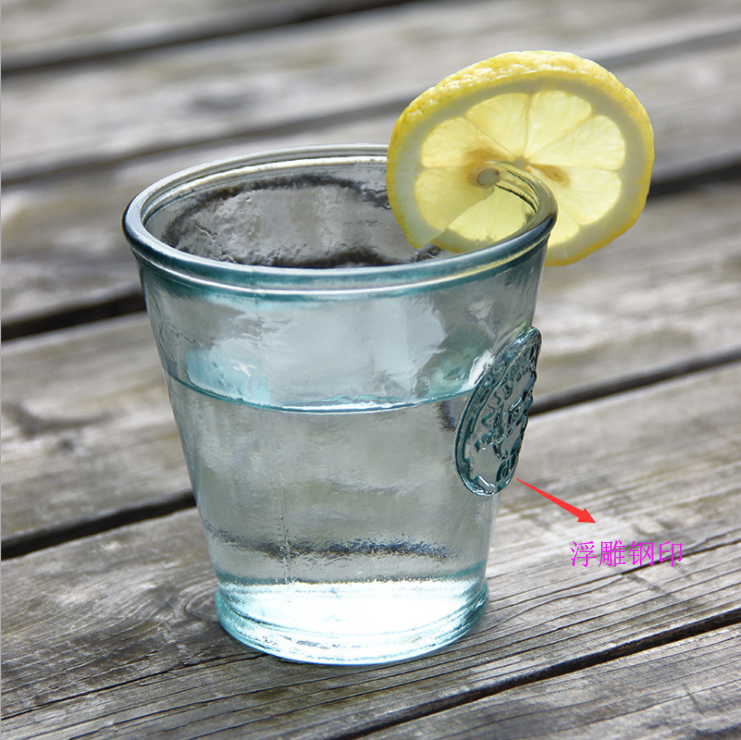Spain imported pure hand-carved high borosilicate glass water glass wine glass milk transparent juice cold drink cup