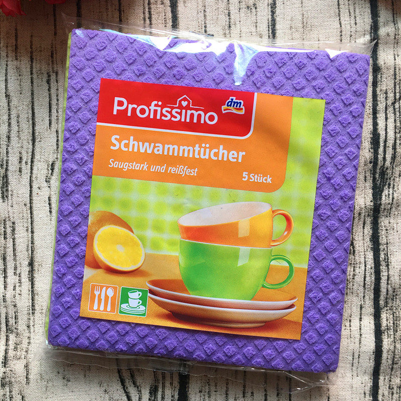 German direct purchase DM Profissimo kitchen clean cotton 5 tablets of clean cotton super oil - oil - oil - oil - oil - clean
