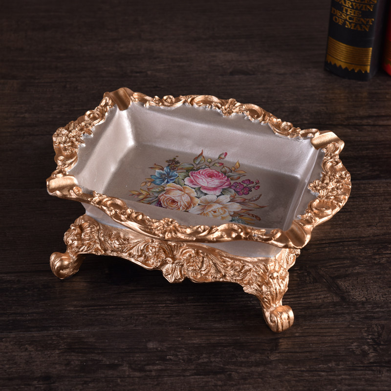 European new court pastoral ashtray home decoration ornaments Resin creative ceramic living room fashion furnishings