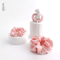 Apricot powder ballet girl powder 30 mm silk hair ring head rope advanced sensation female original hand - decoration customization