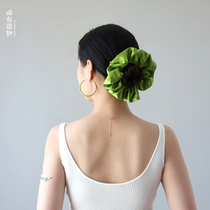 Avon fruit green heavy silk hair ring 30 mm head rope large intestine high - quality design niche design