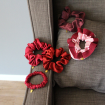 Alcohol Red series heavy silk Hairband hair rope handmade hair accessories high end customization