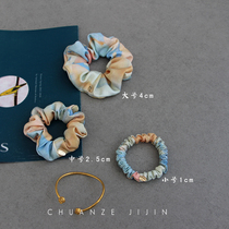 Kawasawa Set Brocade Cream Ice Cream Cotton Hair Rope Hair Ring Large Intestine Head Rope Advanced Sensation Original Handmade Hair Accessories Customised